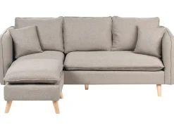 Sofa dla 3 osób DALVIK Jasno z otomaną Sofy Tapicerowane|Wszystkie Sofy