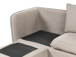 Sofa dla 3 osób DALVIK Jasno z otomaną Sofy Tapicerowane|Wszystkie Sofy