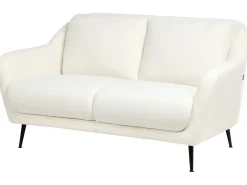 Outlet Sofa dla 2 osób EIBY Szenil Biały Sofy Tapicerowane|Sofy Dwuosobowe