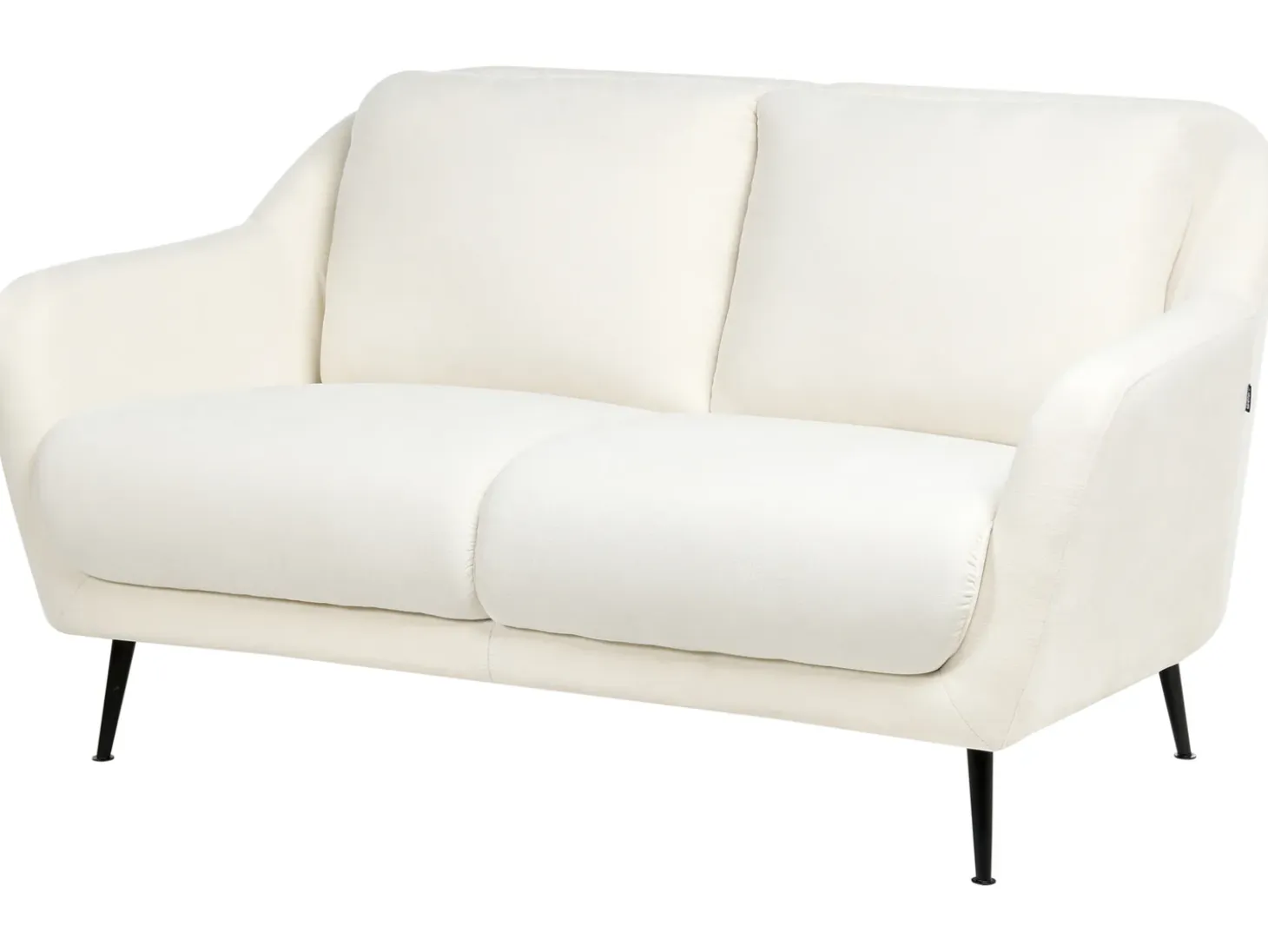 Outlet Sofa dla 2 osób EIBY Szenil Biały Sofy Tapicerowane|Sofy Dwuosobowe