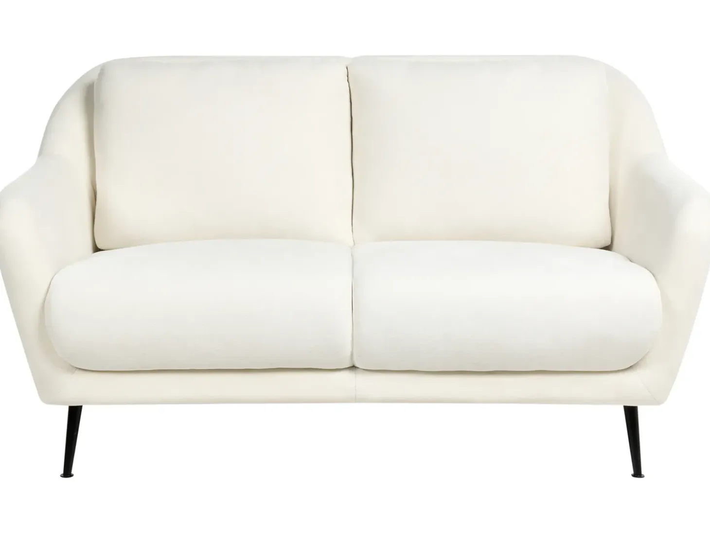 Outlet Sofa dla 2 osób EIBY Szenil Biały Sofy Tapicerowane|Sofy Dwuosobowe