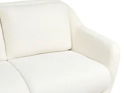 Outlet Sofa dla 2 osób EIBY Szenil Biały Sofy Tapicerowane|Sofy Dwuosobowe