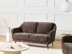 Best Sofa dla 2 osób EIBY Szenil Ciemnobrązowy Sofy Tapicerowane|Sofy Dwuosobowe