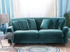 Best Sofa dla 2 osób EIKE Welur Lazurowy Sofy Tapicerowane|Sofy Dwuosobowe