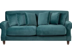 Best Sofa dla 2 osób EIKE Welur Lazurowy Sofy Tapicerowane|Sofy Dwuosobowe