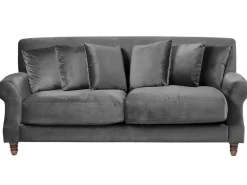 Best Sofa dla 2 osób EIKE Welur Szary Sofy Tapicerowane|Sofy Dwuosobowe