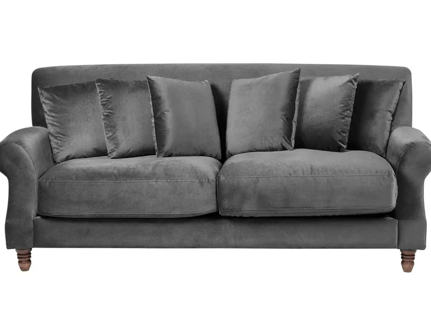 Best Sofa dla 2 osób EIKE Welur Szary Sofy Tapicerowane|Sofy Dwuosobowe