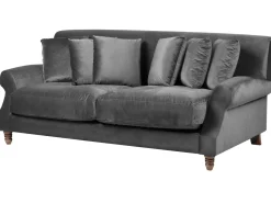 Best Sofa dla 2 osób EIKE Welur Szary Sofy Tapicerowane|Sofy Dwuosobowe