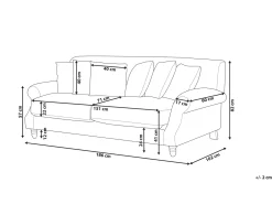 Discount Sofa dla 2 osób EIKE Złamana biel Sofy Tapicerowane|Sofy Dwuosobowe