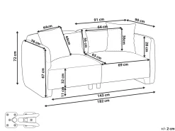 Best Sofa dla 3 osób EKENES Boucle Sofy Tapicerowane|Wszystkie Sofy