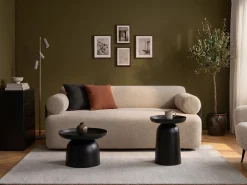 New Sofa dla 2 osób ELVA Boucle Beżowy Sofy Tapicerowane|Sofy Dwuosobowe