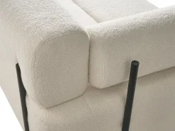 Online Sofa dla 2 osób ELVA Boucle Złamana biel Sofy Tapicerowane|Sofy Dwuosobowe