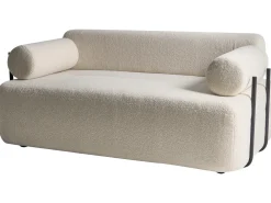 Online Sofa dla 2 osób ELVA Boucle Złamana biel Sofy Tapicerowane|Sofy Dwuosobowe