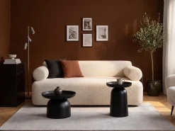 Online Sofa dla 2 osób ELVA Boucle Złamana biel Sofy Tapicerowane|Sofy Dwuosobowe