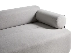 Best Sofa dla 2 osób ELVA Jasnoszary Sofy Tapicerowane|Sofy Dwuosobowe