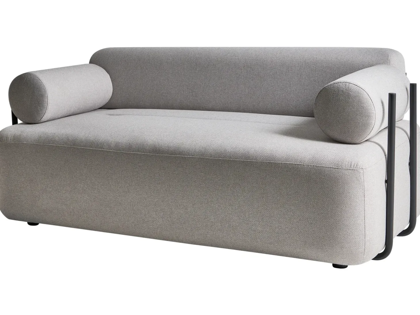 Best Sofa dla 2 osób ELVA Jasnoszary Sofy Tapicerowane|Sofy Dwuosobowe
