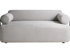 Best Sofa dla 2 osób ELVA Jasnoszary Sofy Tapicerowane|Sofy Dwuosobowe