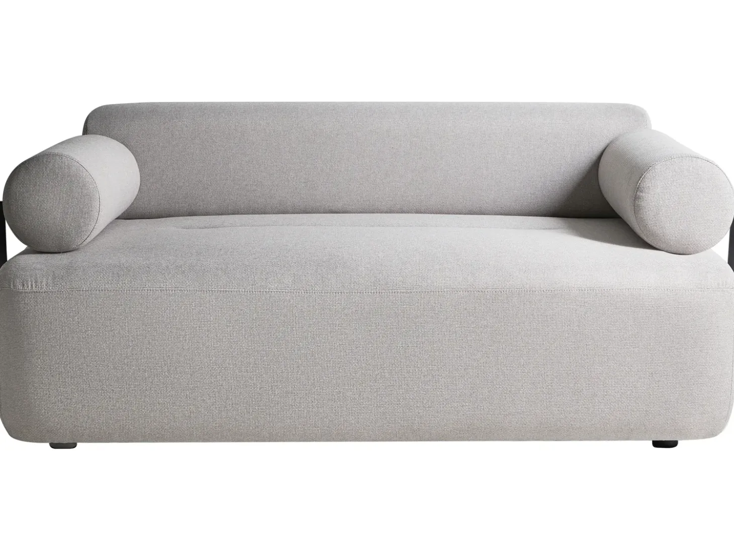 Best Sofa dla 2 osób ELVA Jasnoszary Sofy Tapicerowane|Sofy Dwuosobowe