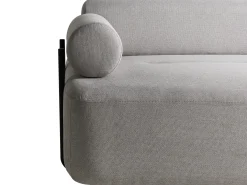 Best Sofa dla 2 osób ELVA Jasnoszary Sofy Tapicerowane|Sofy Dwuosobowe