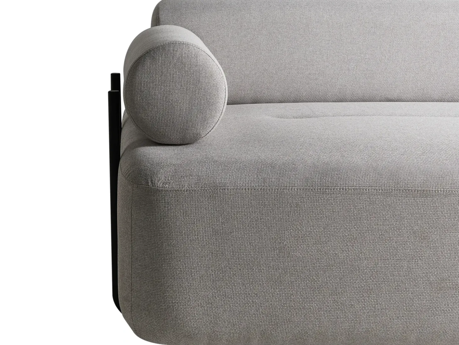 Best Sofa dla 2 osób ELVA Jasnoszary Sofy Tapicerowane|Sofy Dwuosobowe