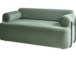 Outlet Sofa dla 2 osób ELVA Jasnozielony Sofy Tapicerowane|Sofy Dwuosobowe