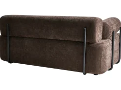 Best Sofa dla 2 osób ELVA Szenil Ciemnobrązowy Sofy Tapicerowane|Sofy Dwuosobowe