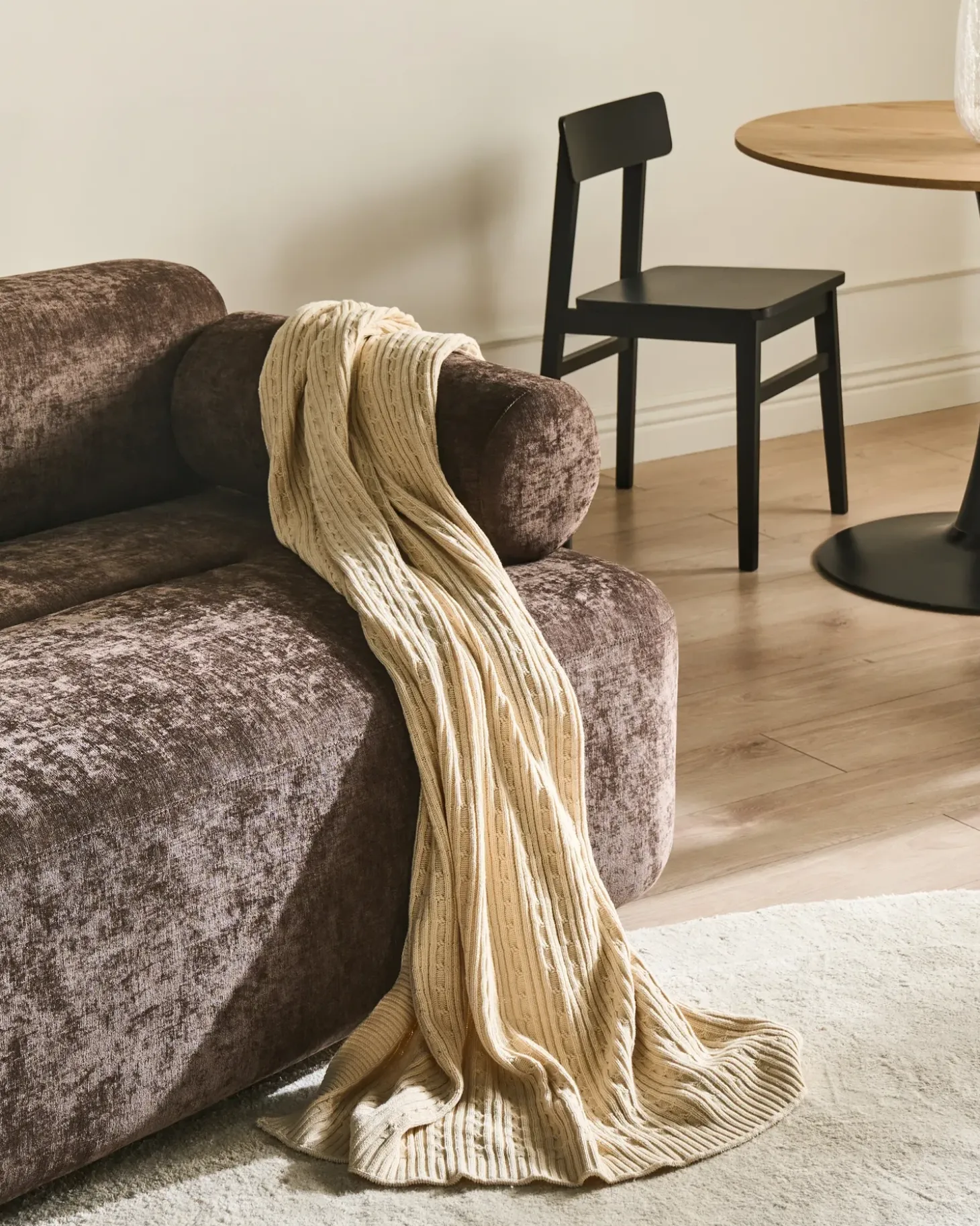 Best Sofa dla 2 osób ELVA Szenil Ciemnobrązowy Sofy Tapicerowane|Sofy Dwuosobowe
