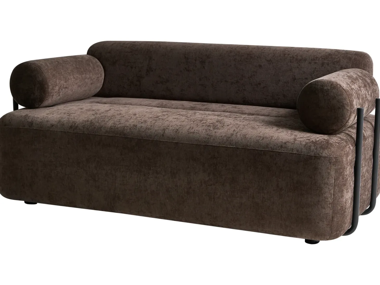 Best Sofa dla 2 osób ELVA Szenil Ciemnobrązowy Sofy Tapicerowane|Sofy Dwuosobowe