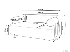 Best Sofa dla 2 osób ELVA Szenil Ciemnobrązowy Sofy Tapicerowane|Sofy Dwuosobowe