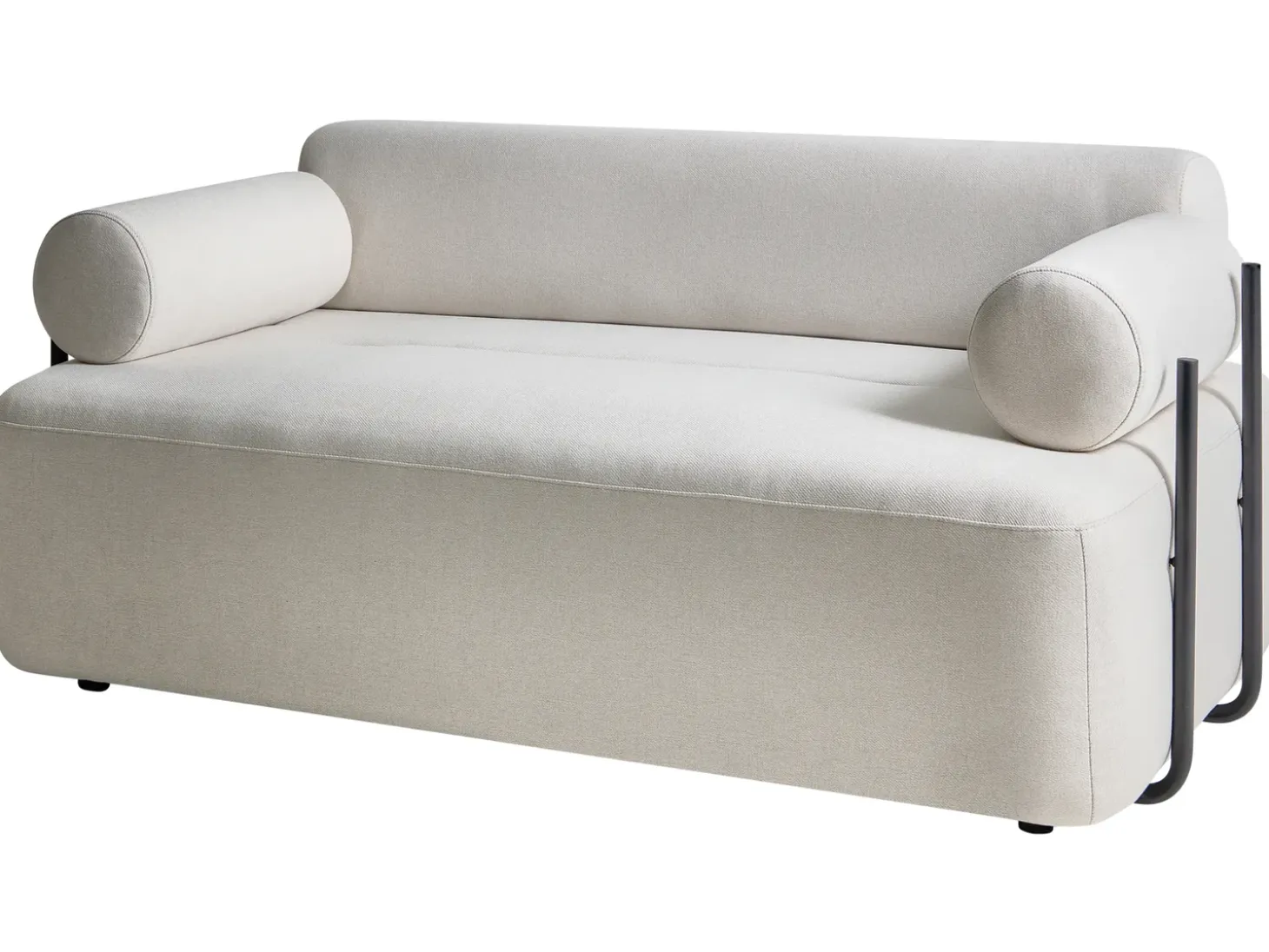 Discount Sofa dla 2 osób ELVA Złamana biel Sofy Tapicerowane|Sofy Dwuosobowe