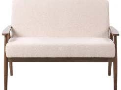 Hot Sofa dla 2 osób ESRUM Boucle Ciemny brąz/ beżowy Sofy Tapicerowane|Sofy Dwuosobowe
