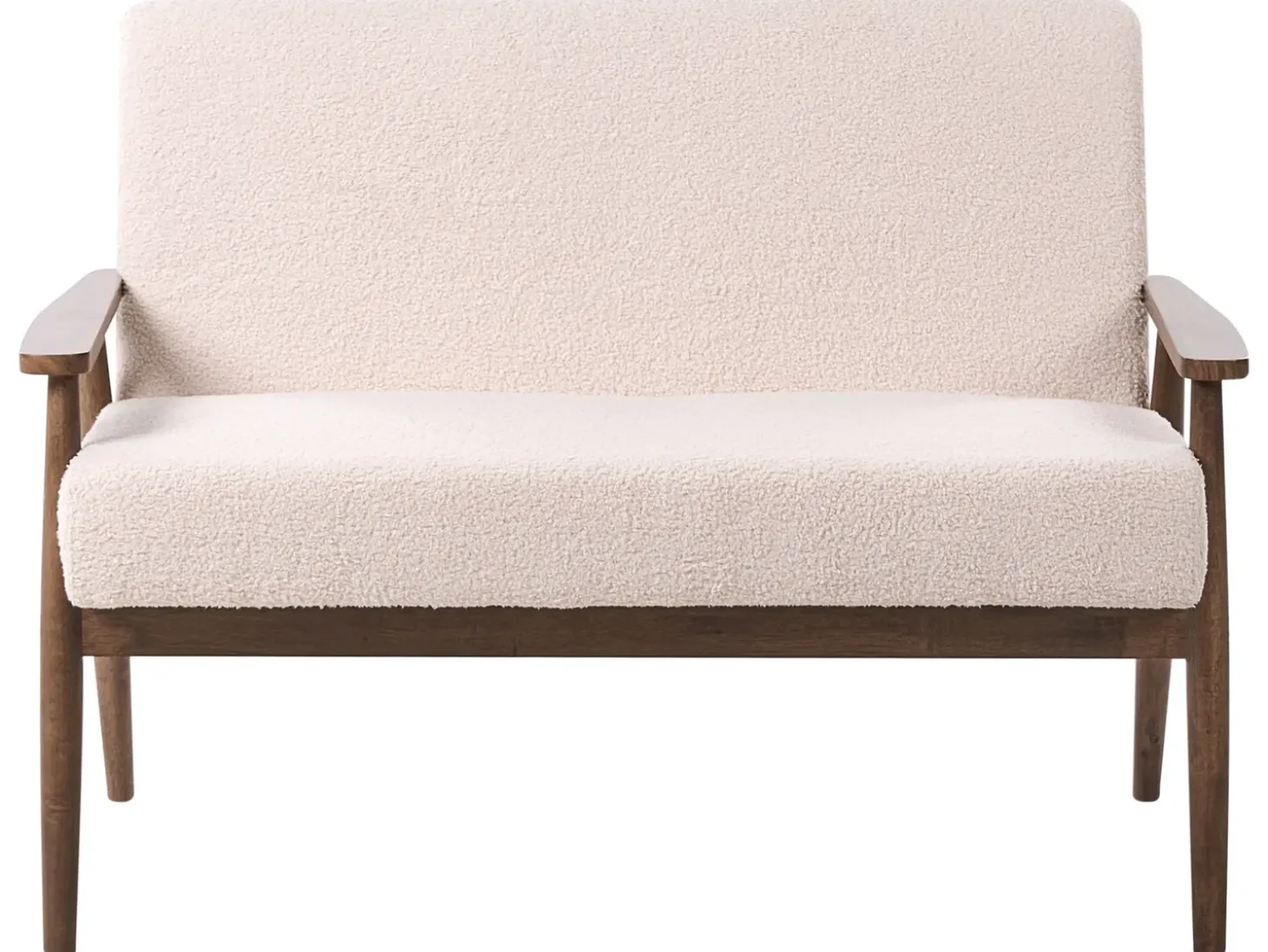 Hot Sofa dla 2 osób ESRUM Boucle Ciemny brąz/ beżowy Sofy Tapicerowane|Sofy Dwuosobowe