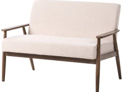 Hot Sofa dla 2 osób ESRUM Boucle Ciemny brąz/ beżowy Sofy Tapicerowane|Sofy Dwuosobowe