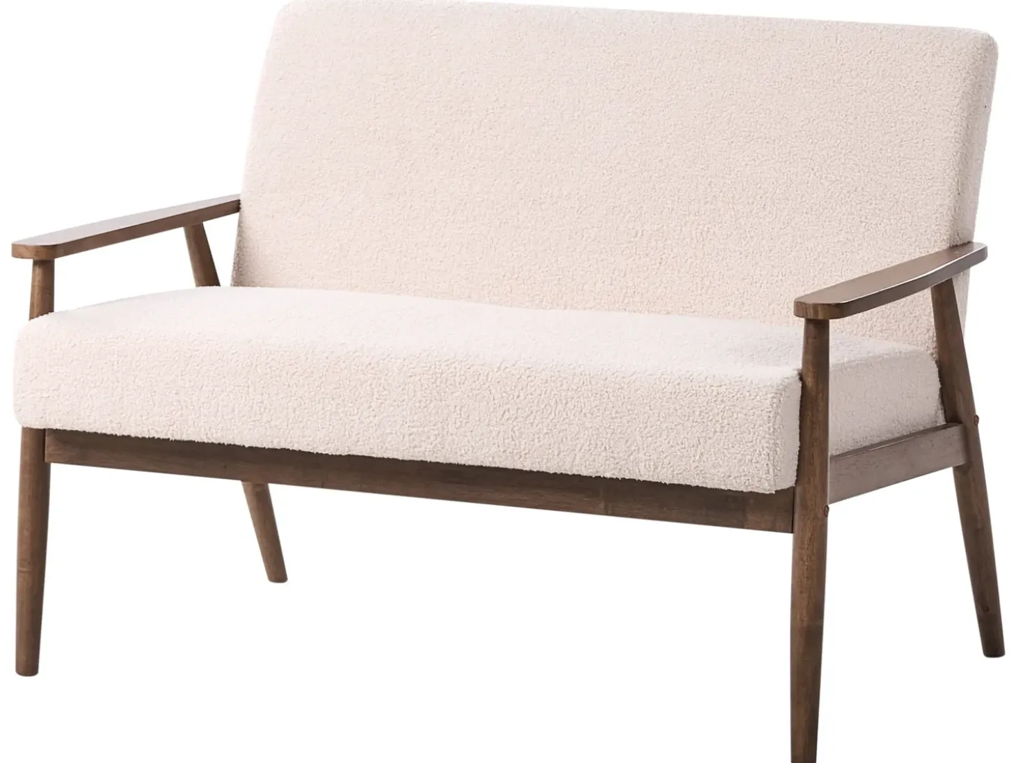 Hot Sofa dla 2 osób ESRUM Boucle Ciemny brąz/ beżowy Sofy Tapicerowane|Sofy Dwuosobowe