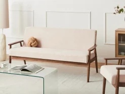 Discount Sofa dla 3 osób ESRUM Boucle Ciemny brąz/ beżowy Sofy Tapicerowane|Kolekcje Sof