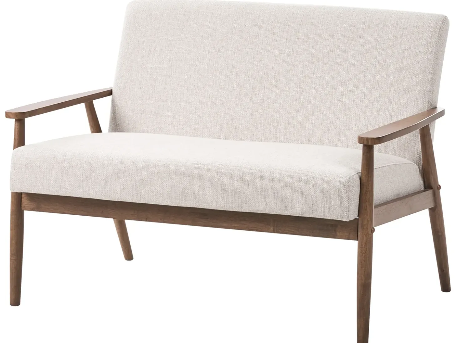 Best Sofa dla 2 osób ESRUM Ciemny brąz/ beżowy Sofy Tapicerowane|Sofy Dwuosobowe