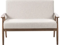 Best Sofa dla 2 osób ESRUM Ciemny brąz/ beżowy Sofy Tapicerowane|Sofy Dwuosobowe