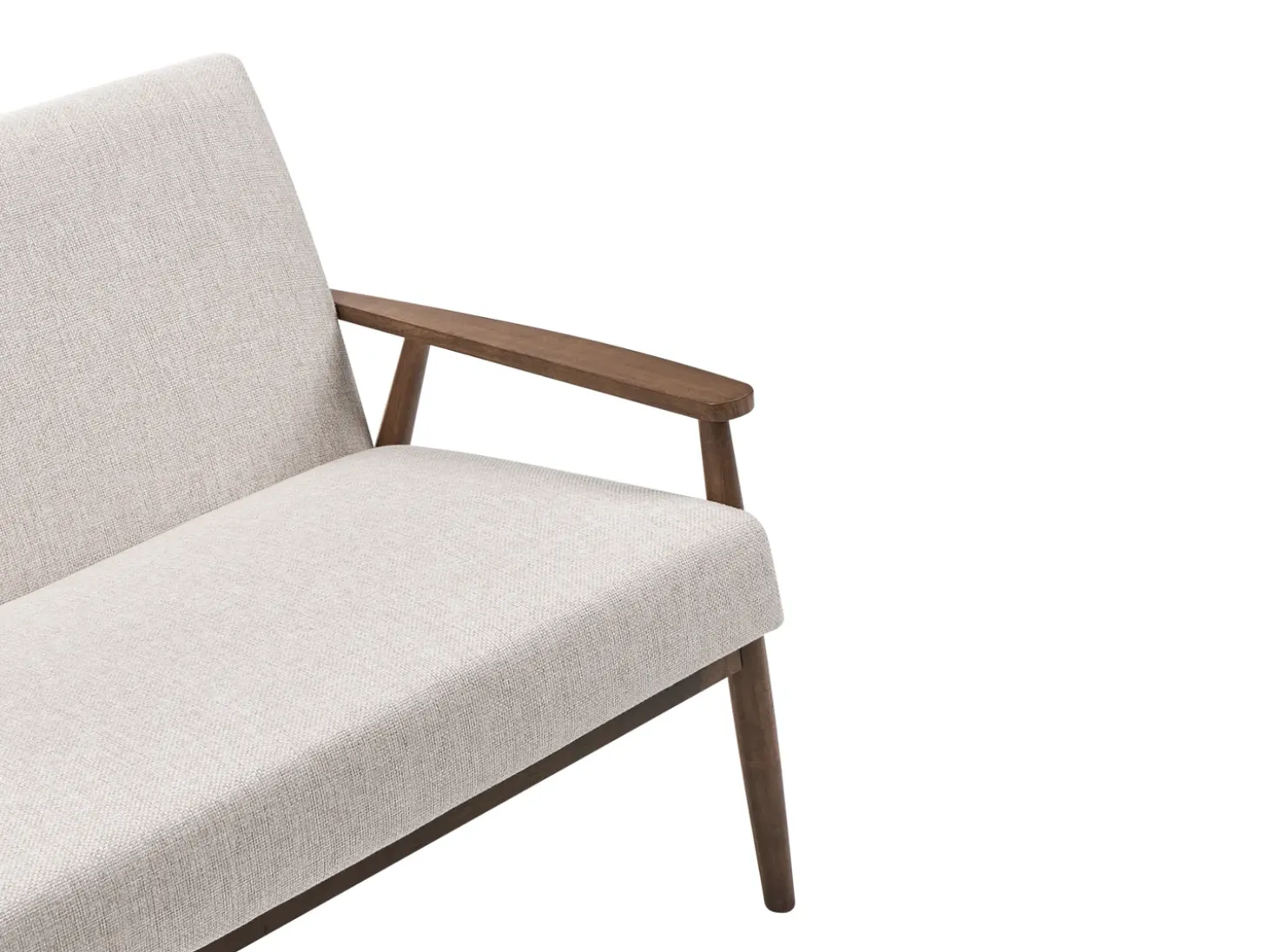 Best Sofa dla 2 osób ESRUM Ciemny brąz/ beżowy Sofy Tapicerowane|Sofy Dwuosobowe