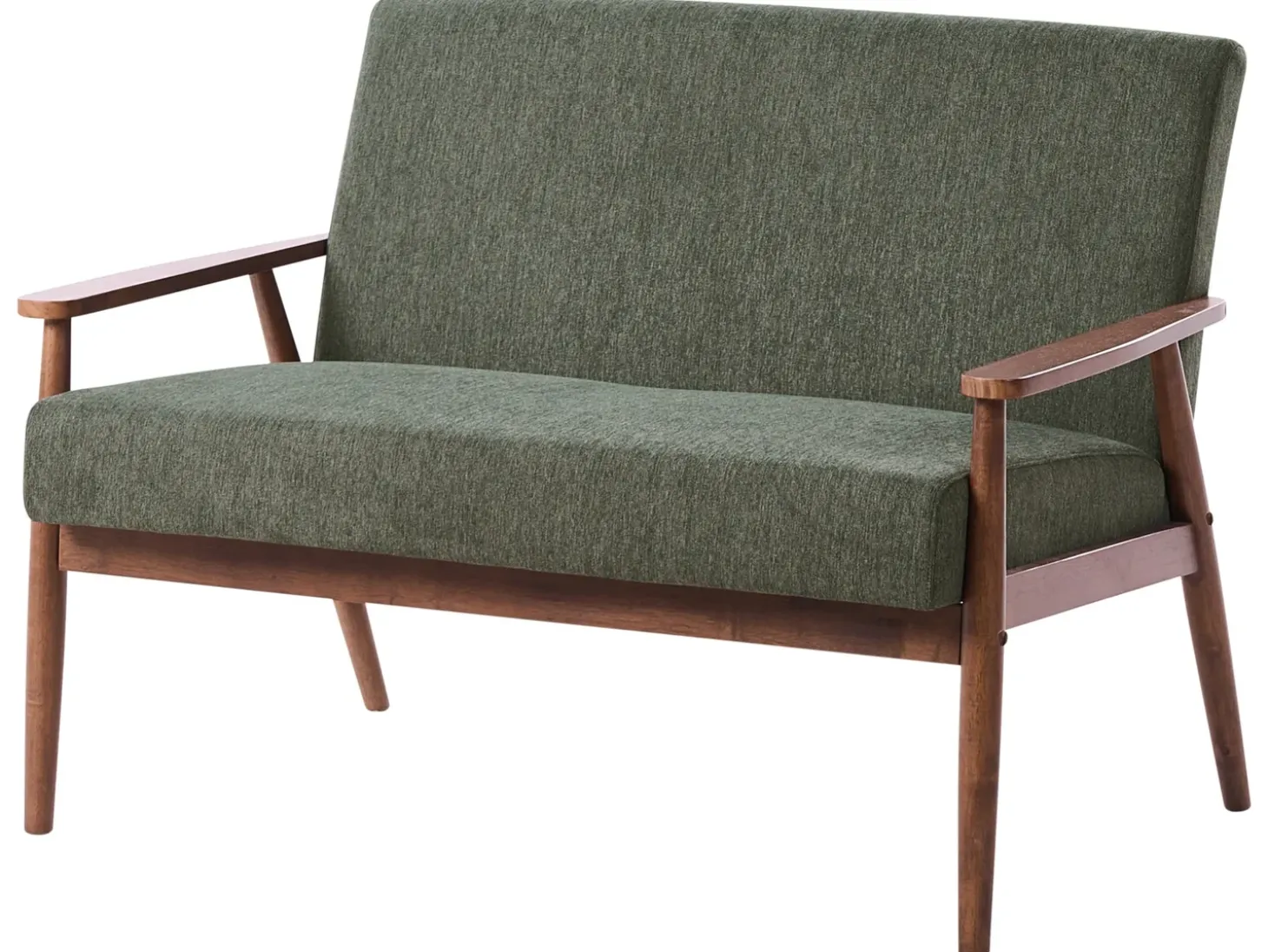 New Sofa dla 2 osób ESRUM Ciemny brąz/ zielony Sofy Tapicerowane|Sofy Dwuosobowe