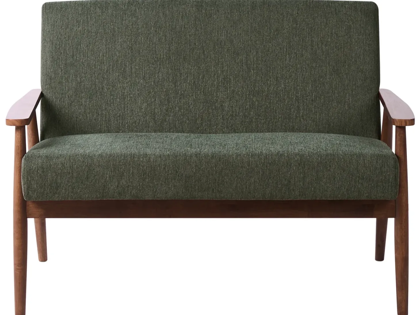 New Sofa dla 2 osób ESRUM Ciemny brąz/ zielony Sofy Tapicerowane|Sofy Dwuosobowe