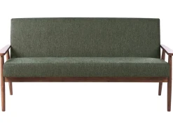 Discount Sofa dla 3 osób ESRUM Ciemny brąz/ zielony Sofy Tapicerowane|Kolekcje Sof