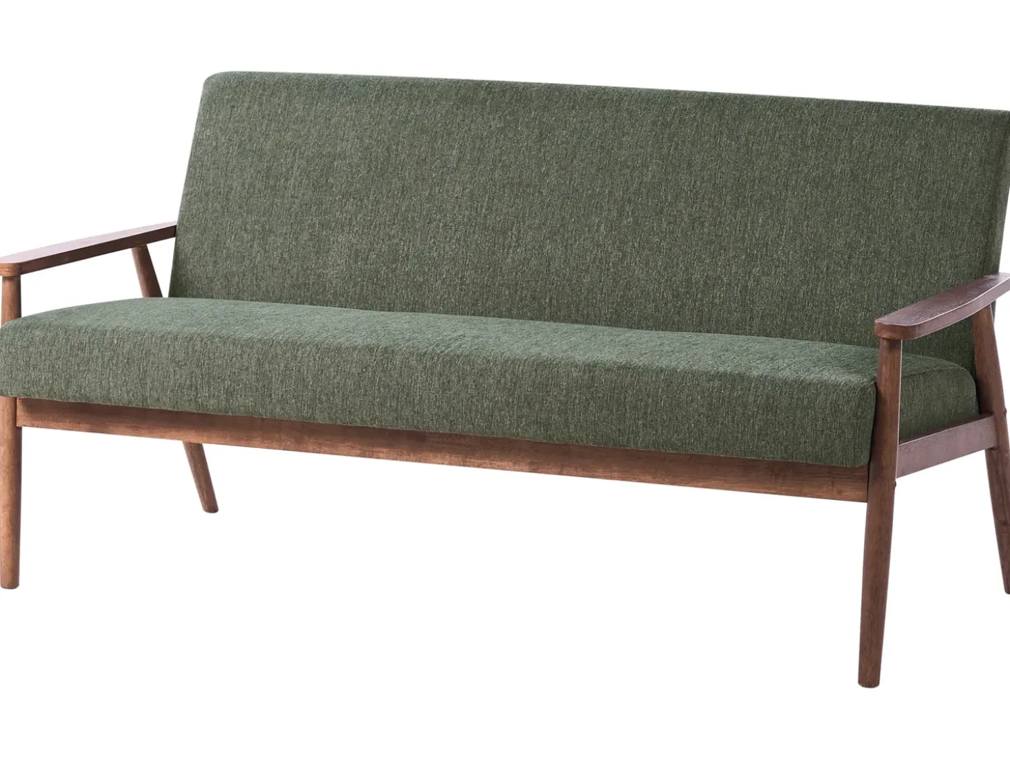 Discount Sofa dla 3 osób ESRUM Ciemny brąz/ zielony Sofy Tapicerowane|Kolekcje Sof