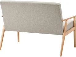 Best Sofa dla 2 osób ESRUM Jasny brąz/ szary Sofy Tapicerowane|Sofy Dwuosobowe