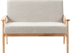Best Sofa dla 2 osób ESRUM Jasny brąz/ szary Sofy Tapicerowane|Sofy Dwuosobowe