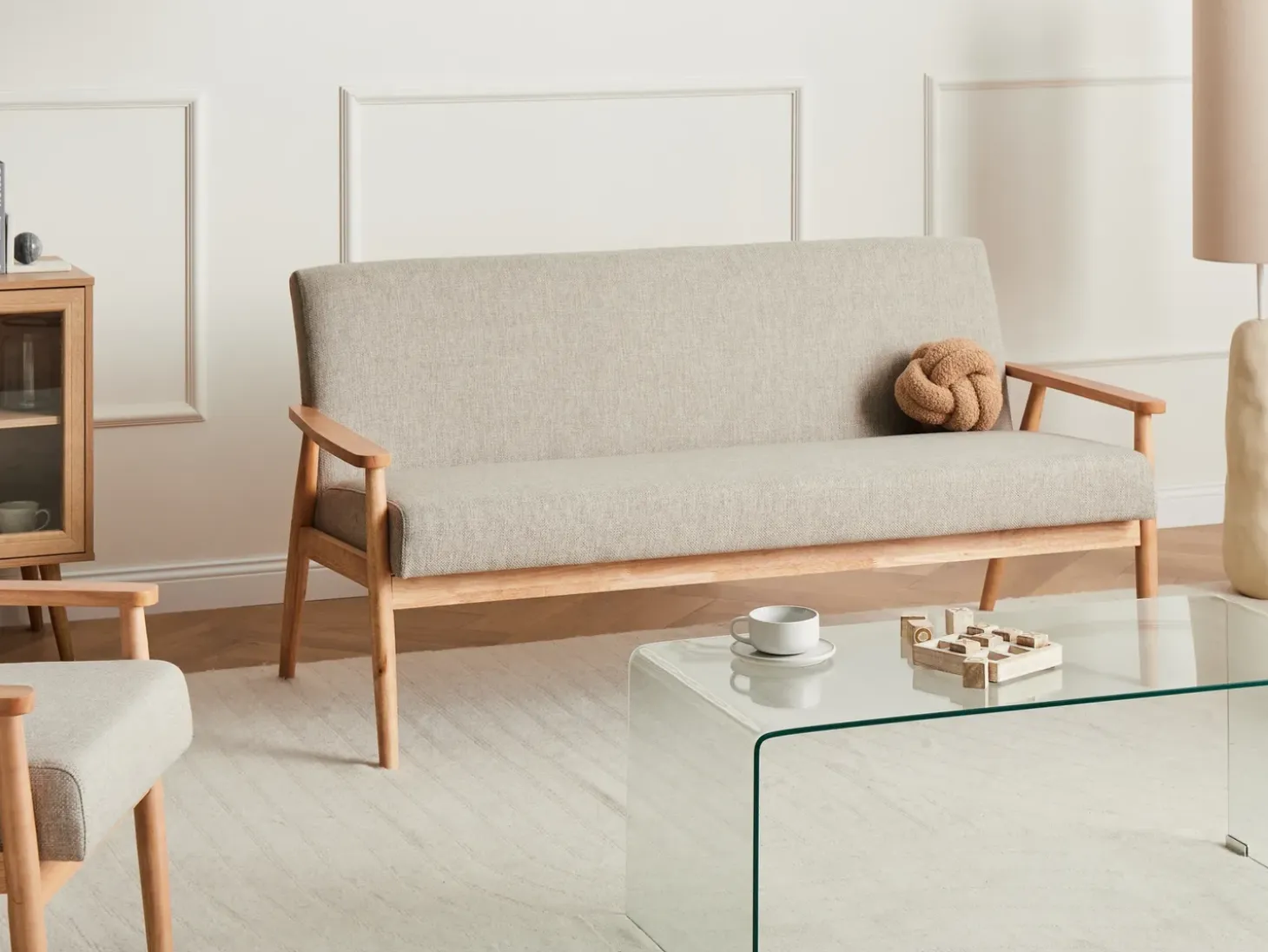 Best Sofa dla 3 osób ESRUM Jasny brąz/ szary Sofy Tapicerowane|Kolekcje Sof
