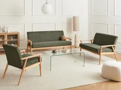 Best Sofa dla 3 osób ESRUM Jasny brąz/ zielony Sofy Tapicerowane|Kolekcje Sof