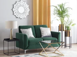 Sofa dla 2 osób FENES Welur Ciemnozielony Sofy Tapicerowane|Sofy Dwuosobowe