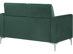 Sofa dla 2 osób FENES Welur Ciemnozielony Sofy Tapicerowane|Sofy Dwuosobowe
