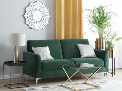 Outlet Sofa dla 3 osób FENES Welur Ciemnozielony Sofy Tapicerowane|Kolekcje Sof