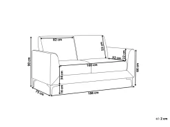 Outlet Sofa dla 3 osób FENES Welur Ciemnozielony Sofy Tapicerowane|Kolekcje Sof